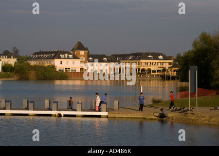 Watermead Village Aylesbury Bucks Stock Photo