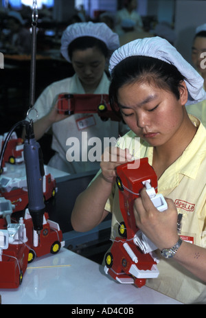 CHINA ASSEMBLY LINE AT APOLLO TOY FACTORY GUANGDONG PROVINCE Stock Photo