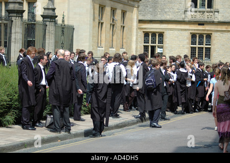 Oxford University students Stock Photo