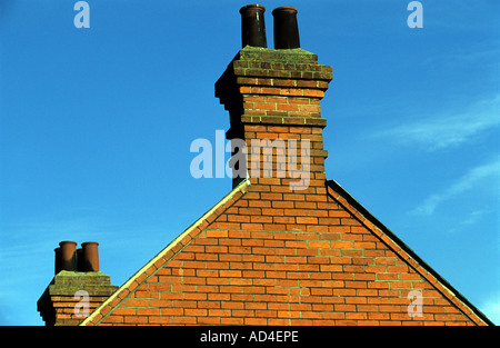 Traditional British end of terrace house, Ipswich, Suffolk. Stock Photo