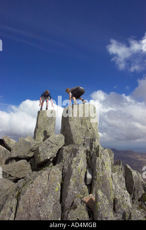 summit tryfan eve adam snowdonia wales alamy preparing jump make