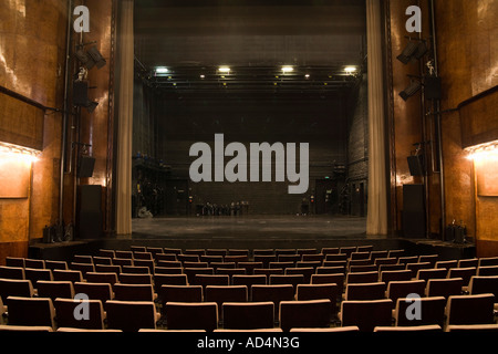 View of the stage in an empty theater Stock Photo