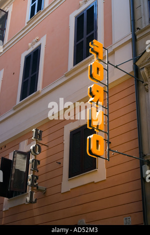 Rome Italy Forno or bakery street sign Stock Photo
