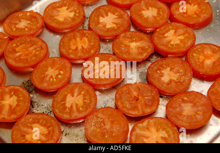 Welsh breakfast made with locally sourced produce at the Manor Hotel Crickhowell Powys Wales UK GB EU grilled tomatoes Stock Photo