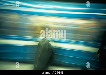 STOCKHOLM METRO TRAIN Stock Photo