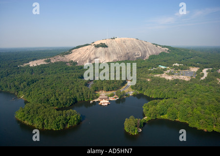 Stone Mountain in Atlanta, Georgia as seen from an aerial perspective Stock Photo