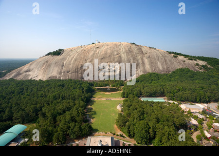 Stone Mountain in Atlanta, Georgia as seen from an aerial perspective Stock Photo