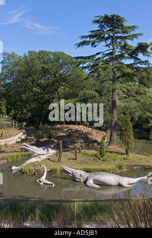 Dinosaur Park Crystal Palace London Stock Photo