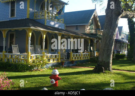 Martha s Vineyard Oak Bluffs gingerbread homes Stock Photo