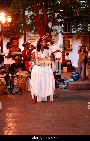 traditional dancer, Cartagena de Indias, Bolivar, Colombia, South America, caribbean Stock Photo