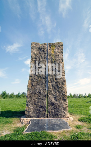 The Ardington and Lockinge Millennium Sundial and Solar System stone circle and woodland Oxfordshire The Millennium sundial Stock Photo