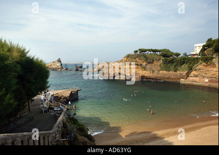 Plage du Vieux-port, Biarritz Stock Photo