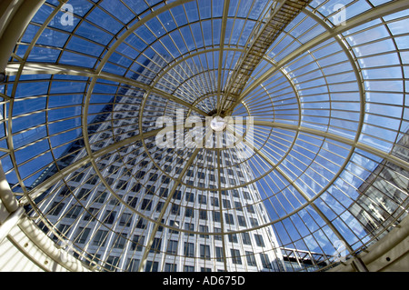 London UK Canary Wharf office buildings and urban streets Stock Photo ...
