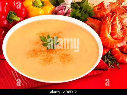 SEAFOOD SOUP Stock Photo