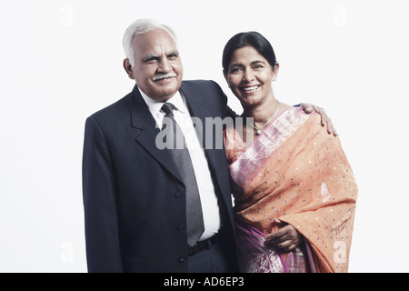Portrait of a mature couple smiling Stock Photo