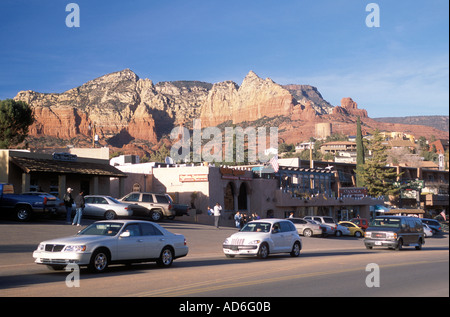 Main Street, Downtown Sedona, Arizona Stock Photo