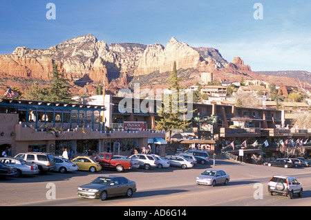 Main Street, Downtown Sedona, Arizona Stock Photo