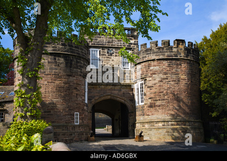 Skipton Castle Gatehouse in Skipton North Yorkshire England Stock Photo