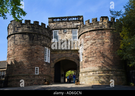 Skipton Castle Gatehouse in Skipton North Yorkshire England Stock Photo