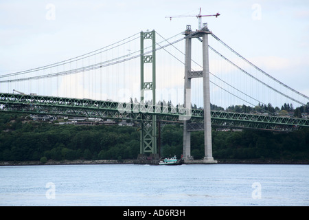 Tacoma Narrows Bridge Stock Photo