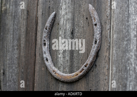 Old horseshoe gives Good Luck Stock Photo