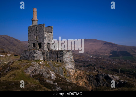 The old 19th Century copper mine buildings, Allihies, Beara Peninsula, County Cork, Ireland Stock Photo