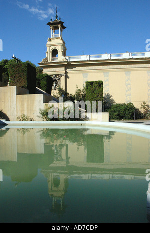 View of Museu Nacional d'Art de Catalunya Plaça de Espanya Barcelona Barça Catalonia Cataluña Costa Brava España Spain Europe Stock Photo