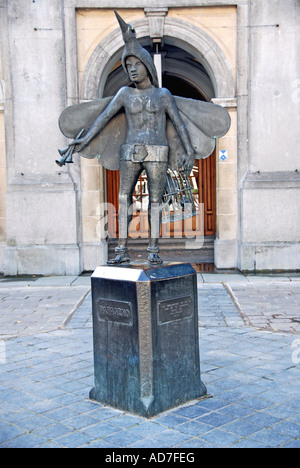 Statue of Papageno in Bruges Stock Photo