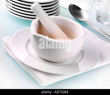 PESTLE AND MORTAR Stock Photo