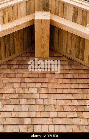 Cedar and Fir used in house construction Stock Photo