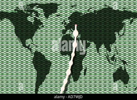 Concept image signifying world communication flow Stock Photo