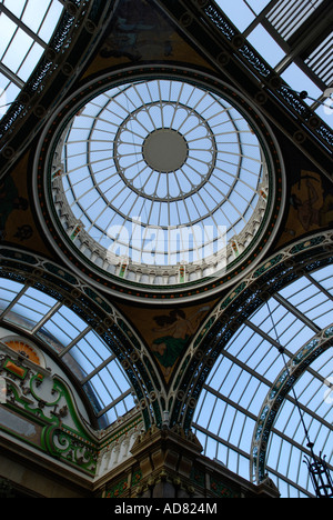Victoria Quarter ceiling and skylights Leeds West Yorkshire England Stock Photo