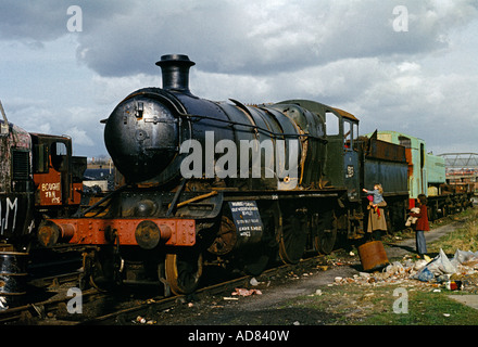 Steam engine sold for scrap Barry South Wales UK Stock Photo - Alamy