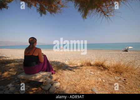 CRETE The beach between Maleme and Gerani near Hania Stock Photo