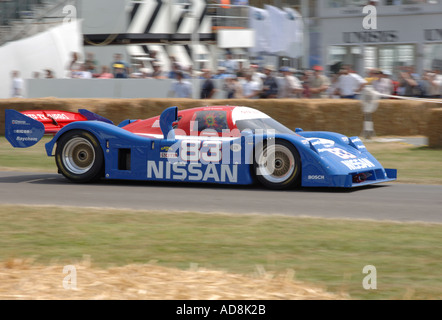 Le mans Nissan on the hill climb at Goodwood 2005 Stock Photo