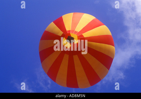 Hot Air Balloon, Looking Up From Underneath Stock Photo