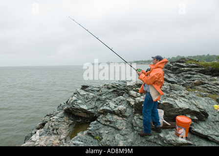 Sea, bridge, man, fishing rod casts, Move opinion, dusk, Anglers