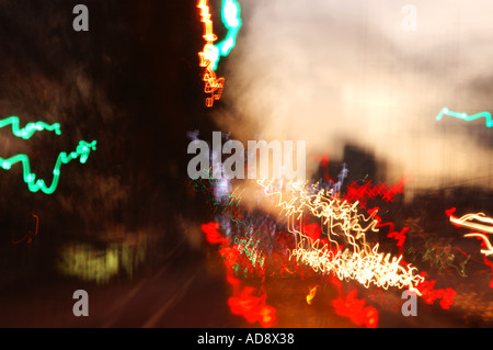 alien light forms on city streets dsca 4745 Stock Photo