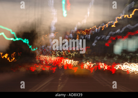 alien light forms on city streets dsca 4746 Stock Photo