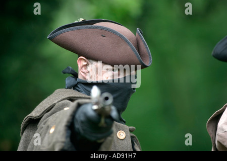 Stand and Deliver 18th Century Highwaymen re enactors at Rufford Abbey Early eighteenth Century Highwayman Stock Photo