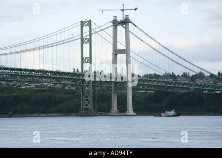 Tacoma Narrows Bridge Stock Photo