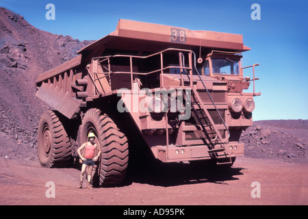 Ore truck at Mt Newman Iron Ore mine Western Australia Stock Photo