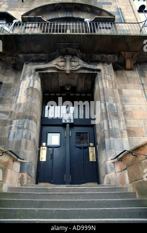 Main Entrance to The Glasgow School of Art, Designed by Charles Rennie Mackintosh. Renfrew Street, Glasgow, Scotland. Stock Photo