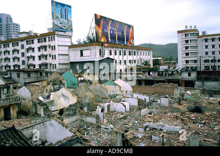 Recently demolished properties in Shenzhen Special Economic Zone. Stock Photo