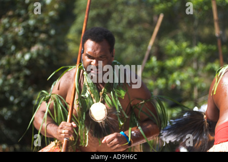 Traditional elder form Ti Torres strait islands in spear dance ...