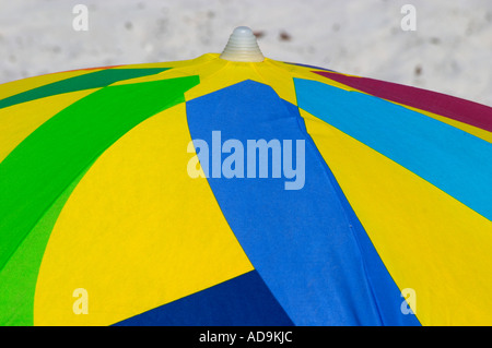 Colorful beach umbella on the Gulf of Mexico coast in southwest Florida Stock Photo