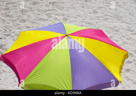 Colorful beach umbella on the Gulf of Mexico coast in southwest Florida Stock Photo