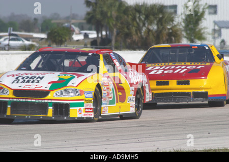 Historic nascar stock cars at Sebring International Raceway in Sebring Florida Stock Photo