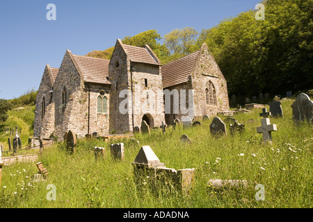 Wales Carmarthenshire Saint Ishmaels the village Church village was washed away Stock Photo