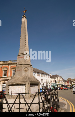 Wales Carmarthenshire Carmarthen Lammas Street Crimean War Memorial Stock Photo